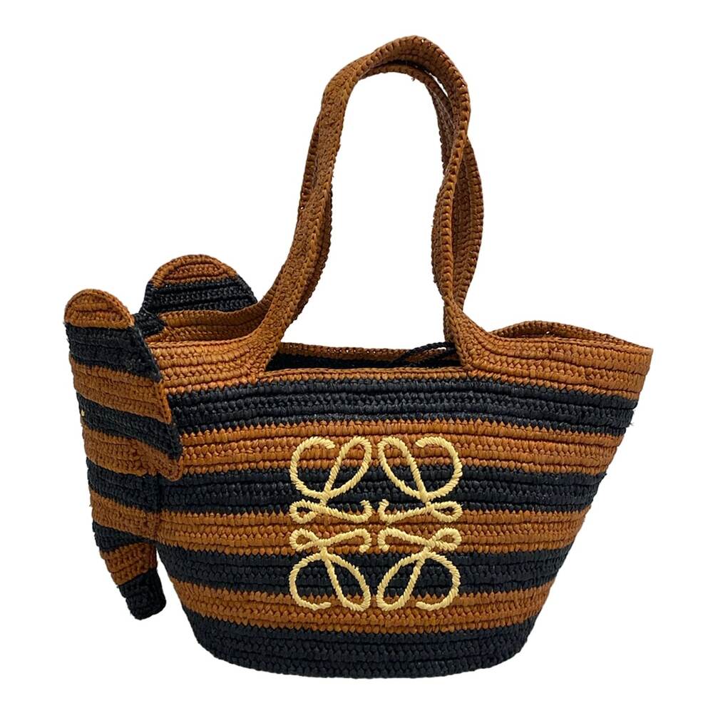 Loewe Elephant Basket Bag Tote Bag A223T37X10 Black Brown